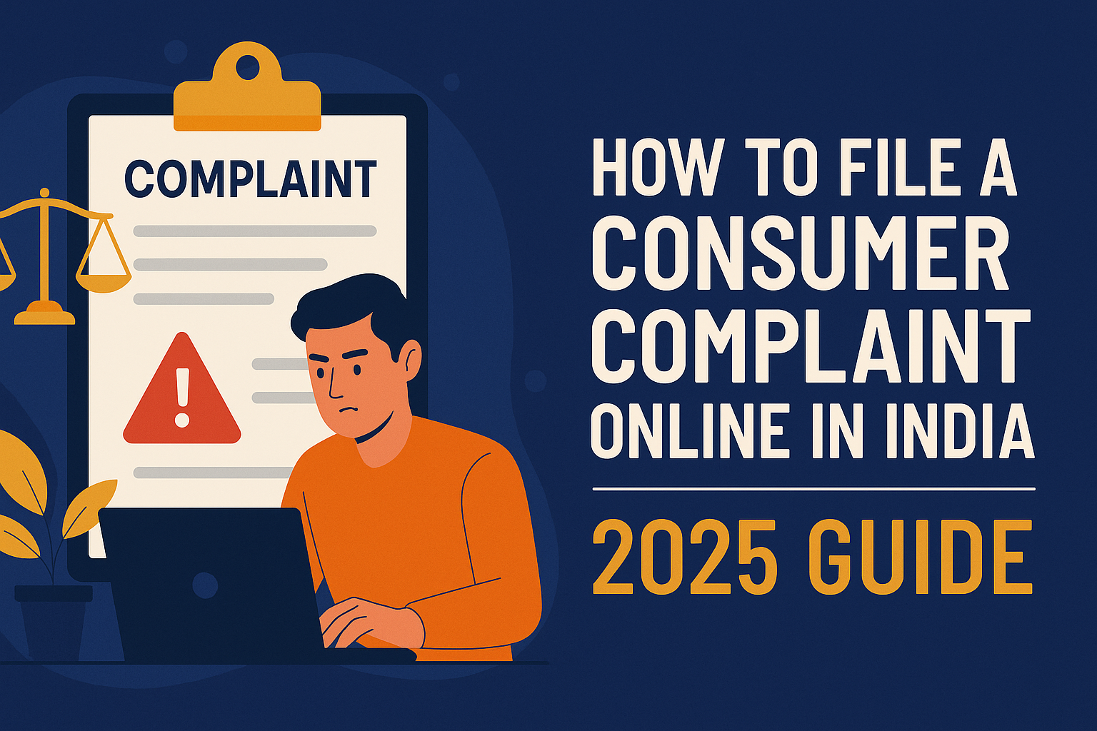 How to file a consumer complaint online in India – Step-by-step 2025 infographic guide